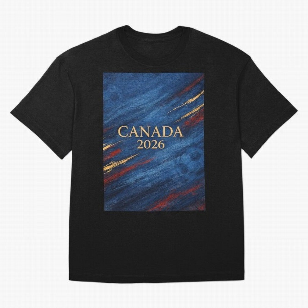 Elegant and Luxury Canada 2026 Soccer Theme Classic T-Shirt Remember Iconic Moments from the FIFA World Cup 2026 Journey through Haaland Highlights, Brazil Pride, Game Day Rituals, Football Legends, Country Pride and the Road to the Final; Ideal