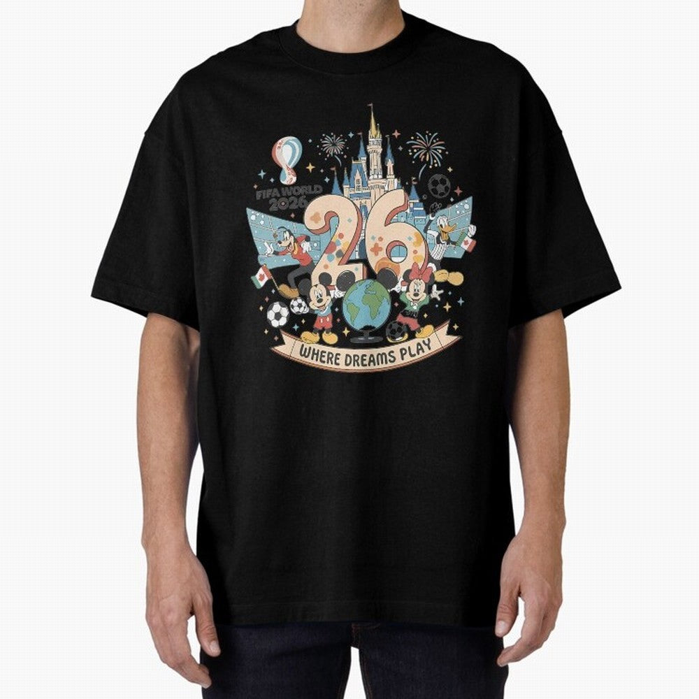 Dreamland Football World Cup26 Classic T-Shirt Turn Up for Match Day Hype around FIFA World Cup 2026 USA Canada Mexico, CR7, England, France and Netherlands, Game Day Rituals, Football Legends, Country Pride and the Road to the Final; Made for Die
