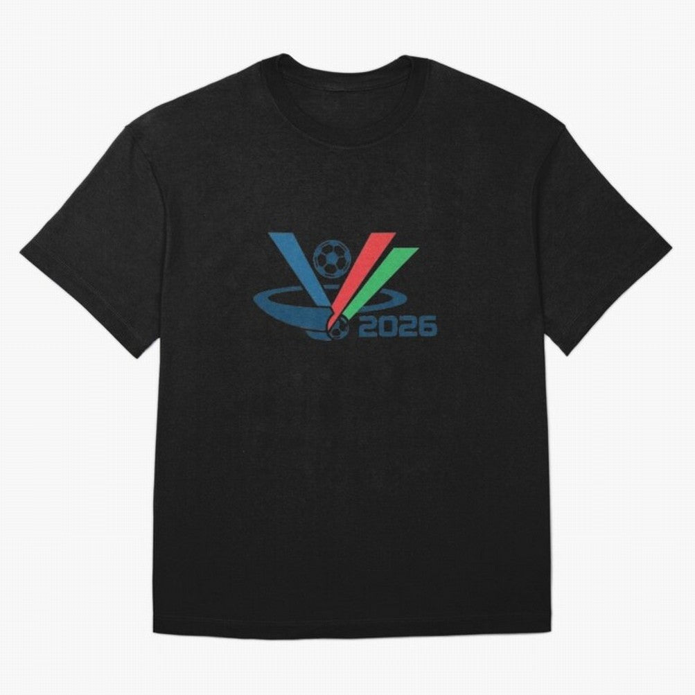 Minimalist FIFA 2026 V-Logo Design Classic T-Shirt Join Supporters Worldwide for Global Football Passion for FIFA World Cup 2026 Group Stage, Featuring Cristiano Ronaldo, Haaland and CR7, Spain, Stadium Chants, National Pride, Trophy Dreams and