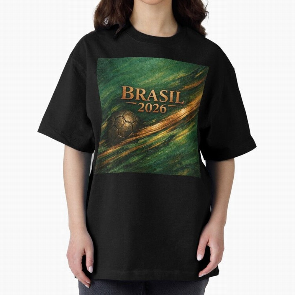Brasil 2026 Soccer Theme Gold - Elegance Classic T-Shirt Step into Match Day Hype around FIFA World Cup 2026, CR7, Germany, Global Supporter Spirit, Legendary Goals, National Colors and Tournament Celebration; Perfect for People Who Love Argentina,