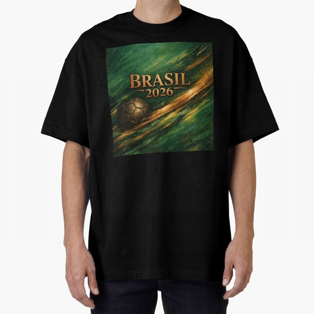 Brasil 2026 Soccer Theme Gold - Elegance Classic T-Shirt Step into Match Day Hype around FIFA World Cup 2026, CR7, Germany, Global Supporter Spirit, Legendary Goals, National Colors and Tournament Celebration; Perfect for People Who Love Argentina,
