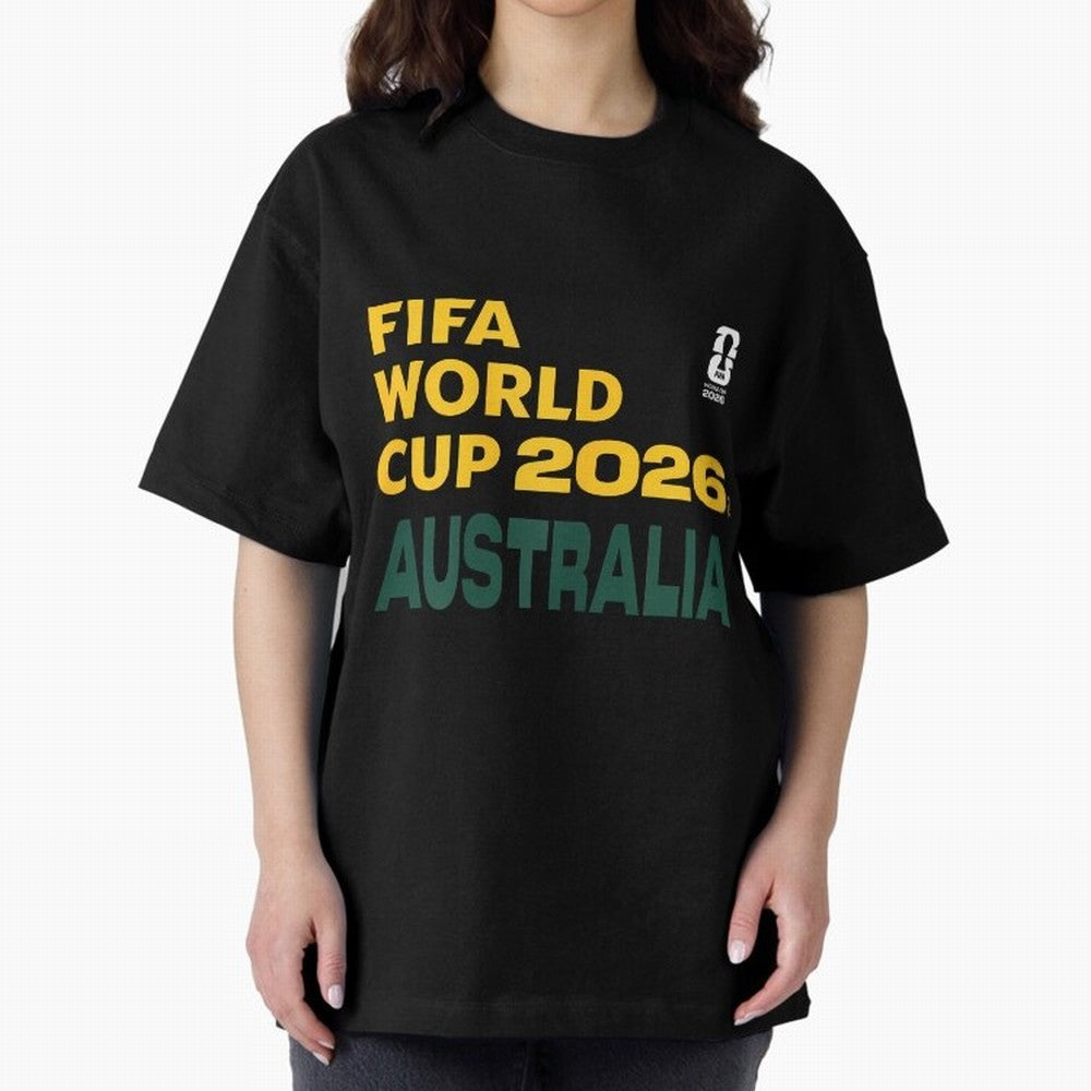 World Cup26 Australia Block Letters Classic T-Shirt Celebrate National Team Dreams in Global Football Passion for FIFA World Cup 2026, Inspired by Haaland, Argentina and Brazil, Football Passion, Legendary Performances, Festival Vibes and Supporter