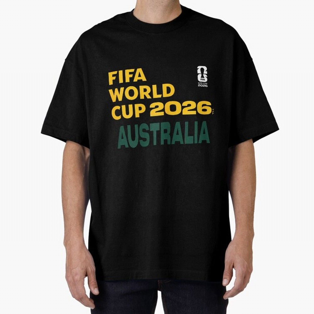 World Cup26 Australia Block Letters Classic T-Shirt Celebrate National Team Dreams in Global Football Passion for FIFA World Cup 2026, Inspired by Haaland, Argentina and Brazil, Football Passion, Legendary Performances, Festival Vibes and Supporter