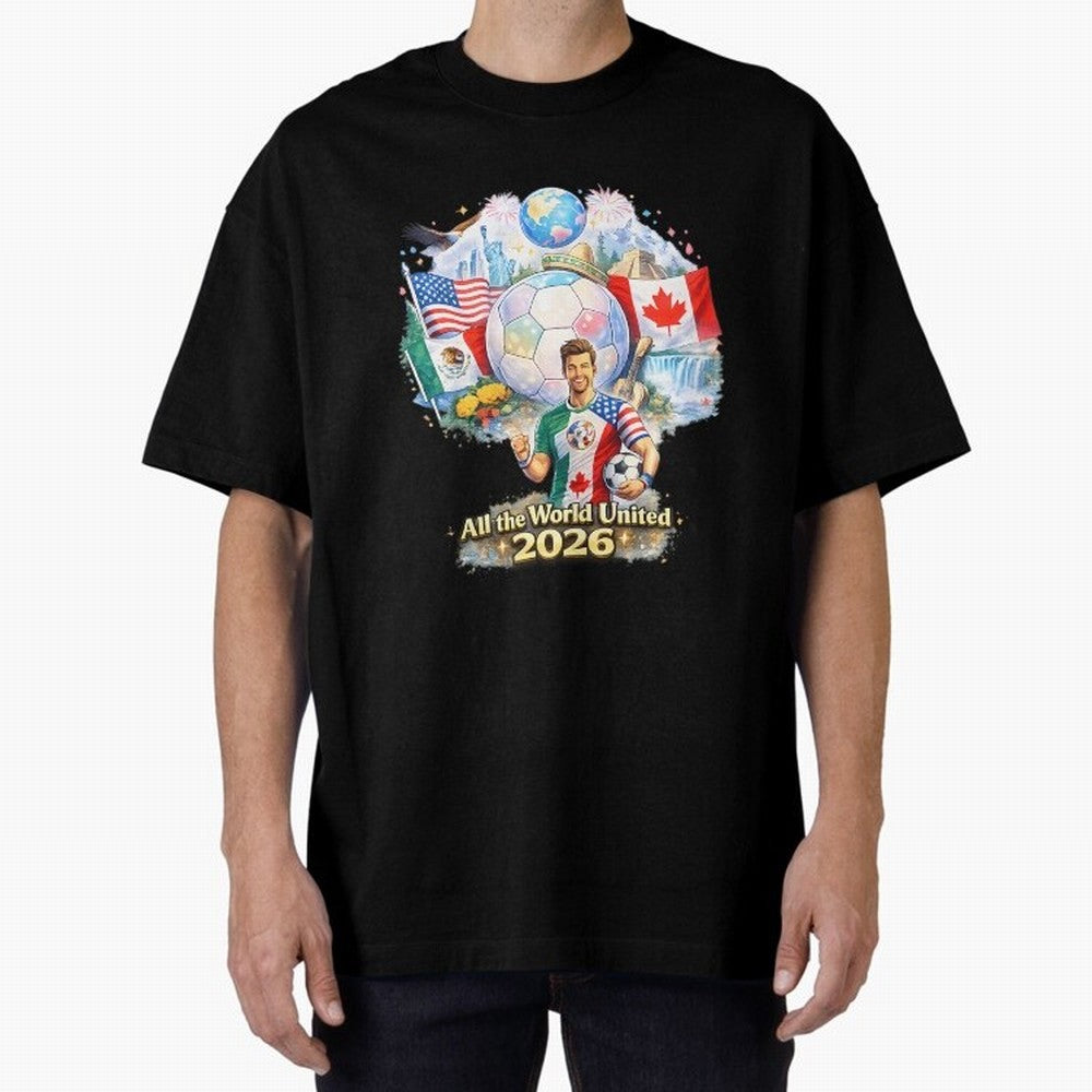 All The World United 2026 Football Classic T-Shirt Celebrate Rivalries and Pride in the FIFA World Cup 2026 Journey through Messi Highlights, France Pride, Goal Celebration Energy, Supporter Heritage, Football Icons and Worldwide Tournament Joy;