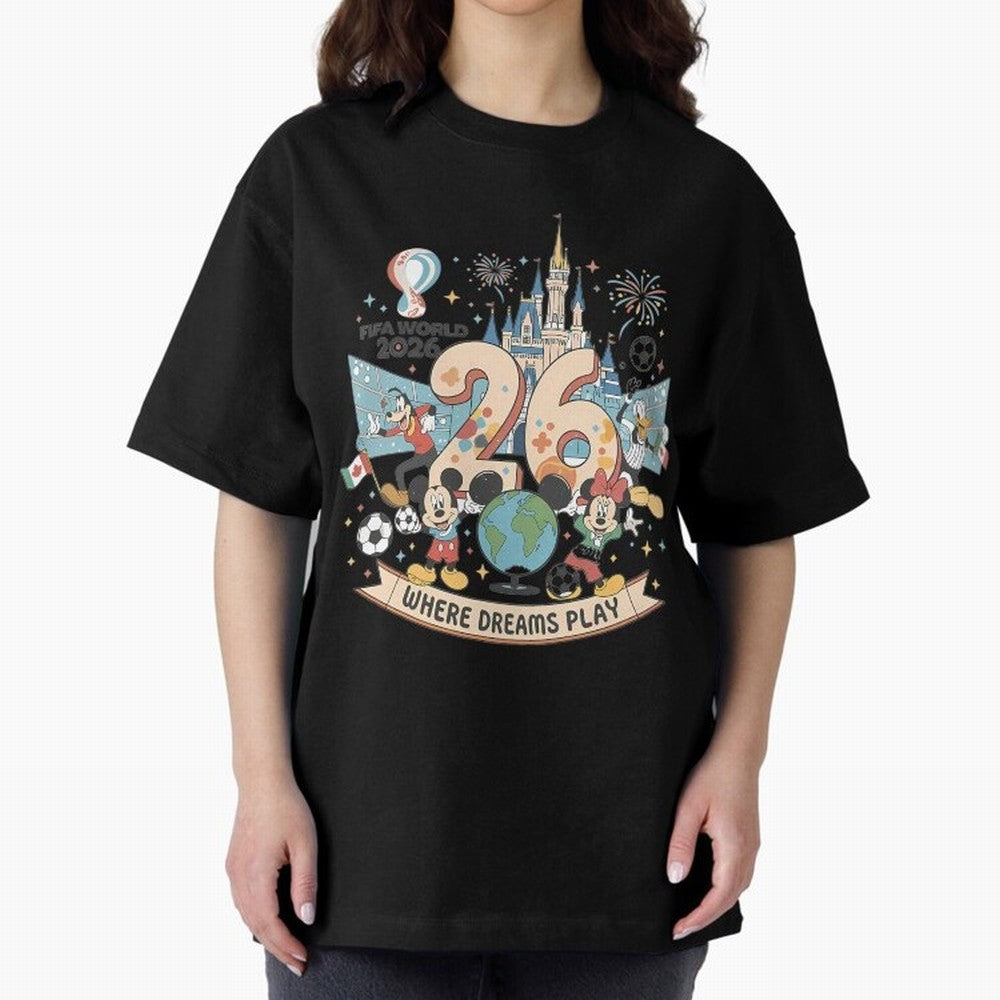 Dreamland Football 2026 Classic T-Shirt Unlock FIFA World Cup 2026 Featuring Neymar, France and Portugal Energy, Match Day Excitement, Supporter Culture, Golden Goals and Global Football Passion; Great for Watch Parties, Sports Bars, Family Nights,