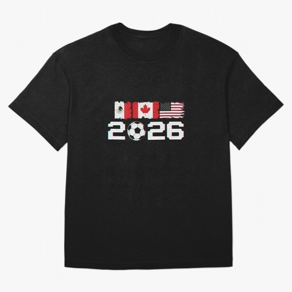 Glitched United 2026 Cup - North America Emblem Part 2 T-Shirt_82924673 Classic T-Shirt Honor the Beautiful Game during FIFA World Cup 2026 USA Canada Mexico Filled with Cristiano Ronaldo, Germany Energy, Stadium Chants, National Pride, Trophy