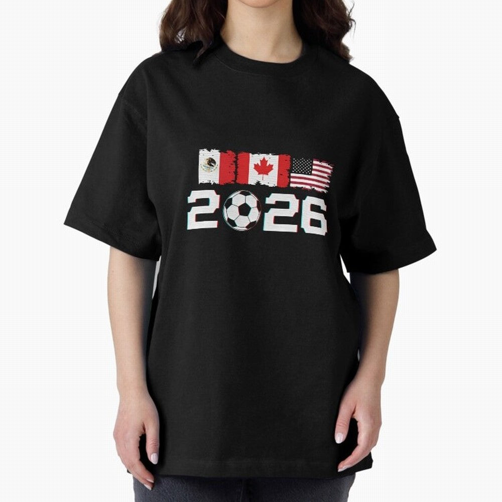 Glitched United 2026 Cup - North America Emblem Part 2 T-Shirt_82924673 Classic T-Shirt Relive the Noise and Pride of the FIFA World Cup 2026 Group Stage Journey through Neymar Highlights, England Pride, Classic Soccer Heritage, Championship