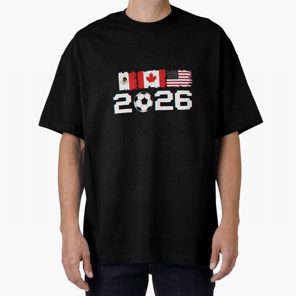 Glitched United 2026 Cup - North America Emblem Part 2 T-Shirt_82924673 Classic T-Shirt Relive the Noise and Pride of the FIFA World Cup 2026 Group Stage Journey through Neymar Highlights, England Pride, Classic Soccer Heritage, Championship