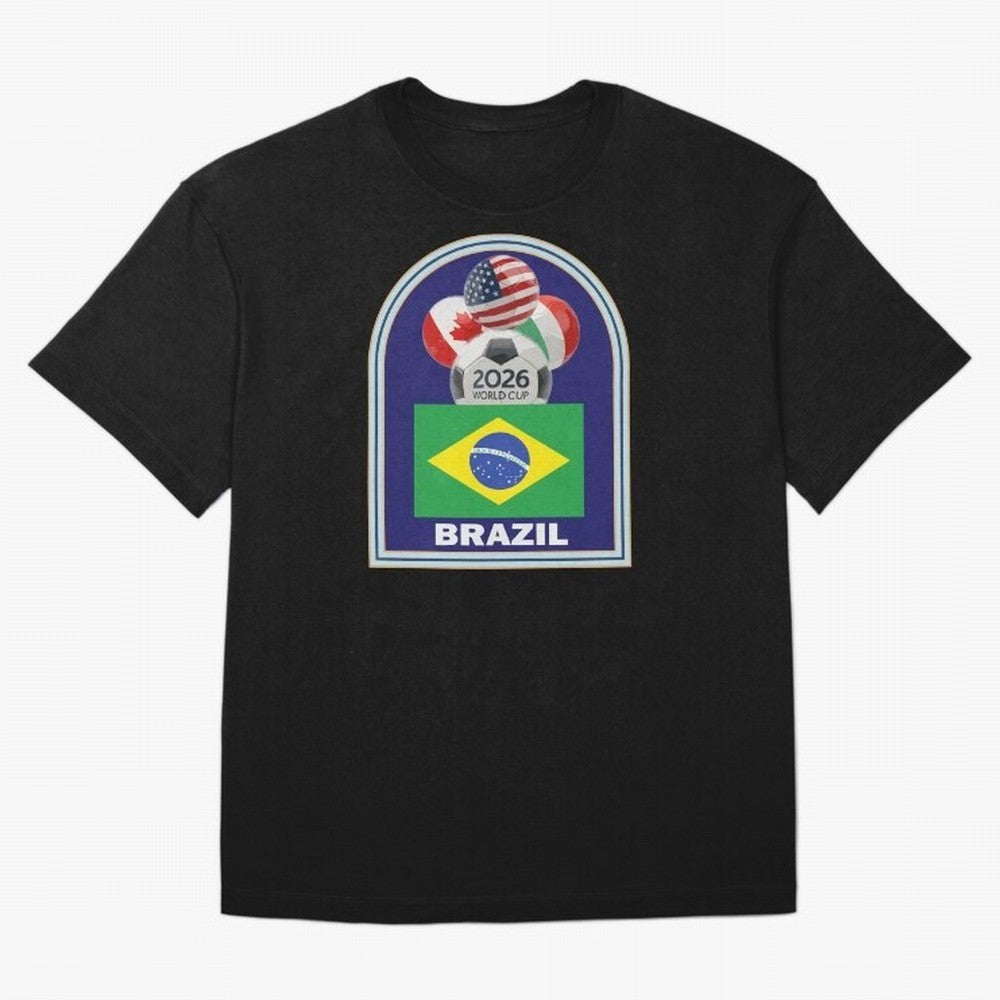 Brazil 2026 Soccer T-shirt Classic T-Shirt Embrace FIFA World Cup 2026 Group Stage Capturing Haaland and Mbappe, Netherlands Energy, Football History, Final Match Energy, Crowd Noise and Once in a Lifetime Moments; Perfect for People Who Love