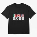Glitched United 2026 Cup North America Emblem Part Classic T-Shirt Remember Iconic Moments from Match Day Hype around FIFA World Cup 2026, Cristiano Ronaldo, Brazil, Soccer Culture, Superstar Moments, National Team Dreams and Competitive Fire;