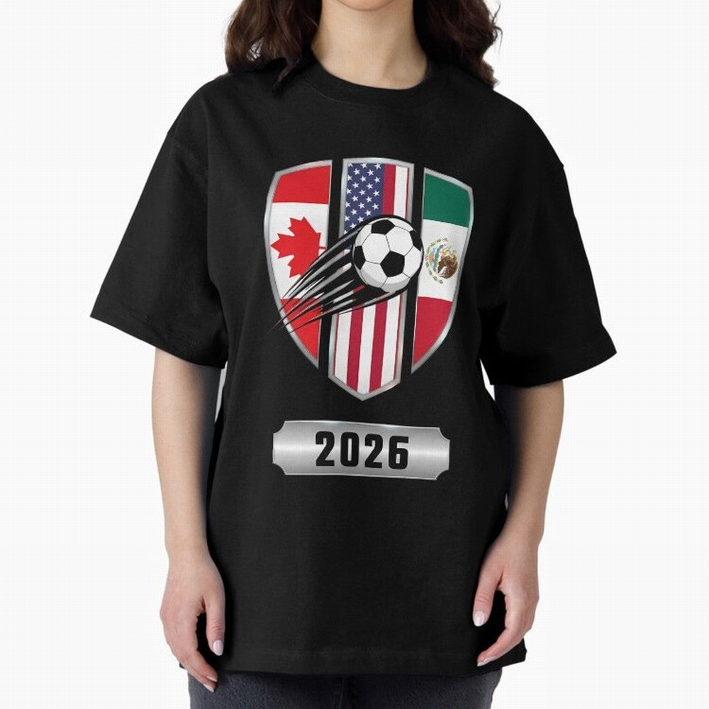 North United America Shield 2026 Cup Classic T-Shirt Join the Countdown to FIFA World Cup 2026 Spirit, Filled with Germany, Haaland, Fan Favorite Moments, National Team Passion, Big Match Drama and Soccer History; Built for Supporters Chasing