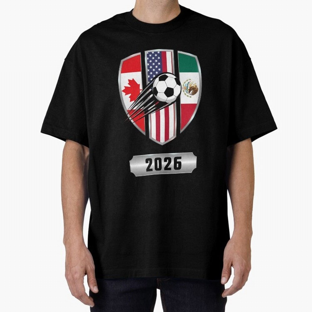 North United America Shield 2026 Cup Classic T-Shirt Join the Countdown to FIFA World Cup 2026 Spirit, Filled with Germany, Haaland, Fan Favorite Moments, National Team Passion, Big Match Drama and Soccer History; Built for Supporters Chasing