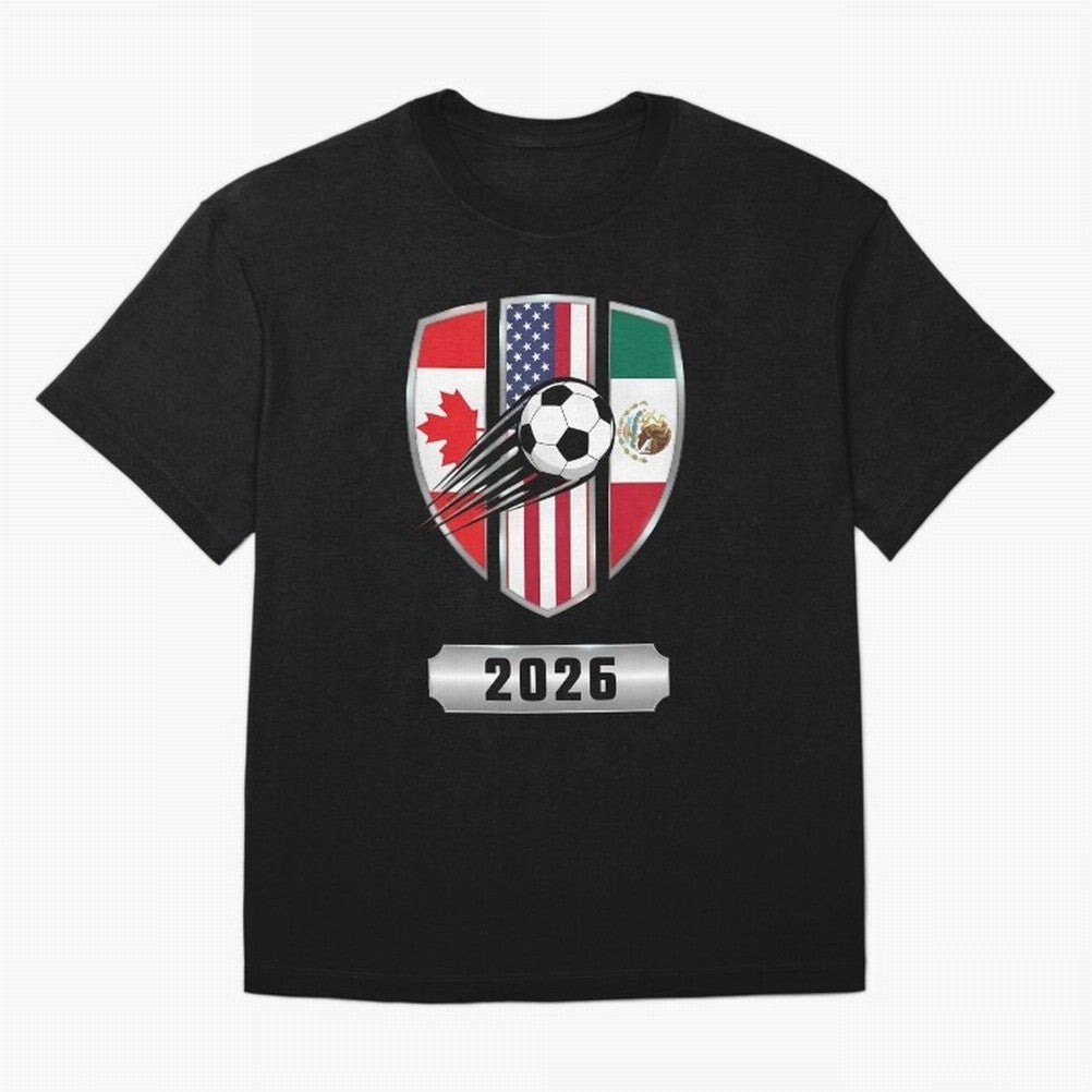 North United America Shield 2026 Cup Classic T-Shirt Join the Countdown to FIFA World Cup 2026 Spirit, Filled with Germany, Haaland, Fan Favorite Moments, National Team Passion, Big Match Drama and Soccer History; Built for Supporters Chasing