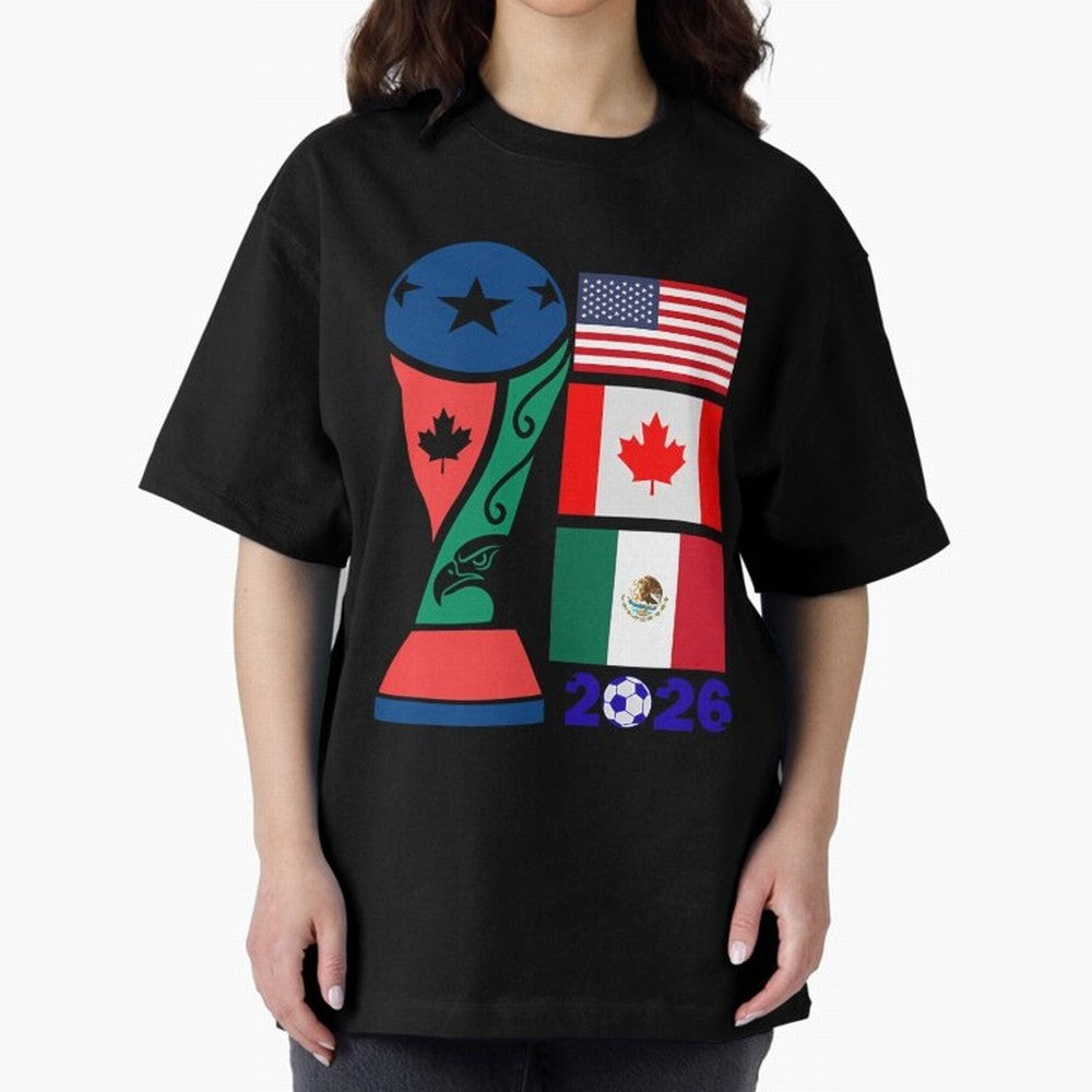 North America Football Unity 2026 Classic T-Shirt Stand with FIFA World Cup 2026 Filled with CR7, Spain and Netherlands Energy, Goal Celebration Energy, Supporter Heritage, Football Icons and Worldwide Tournament Joy; Ideal for Passionate Fans Who