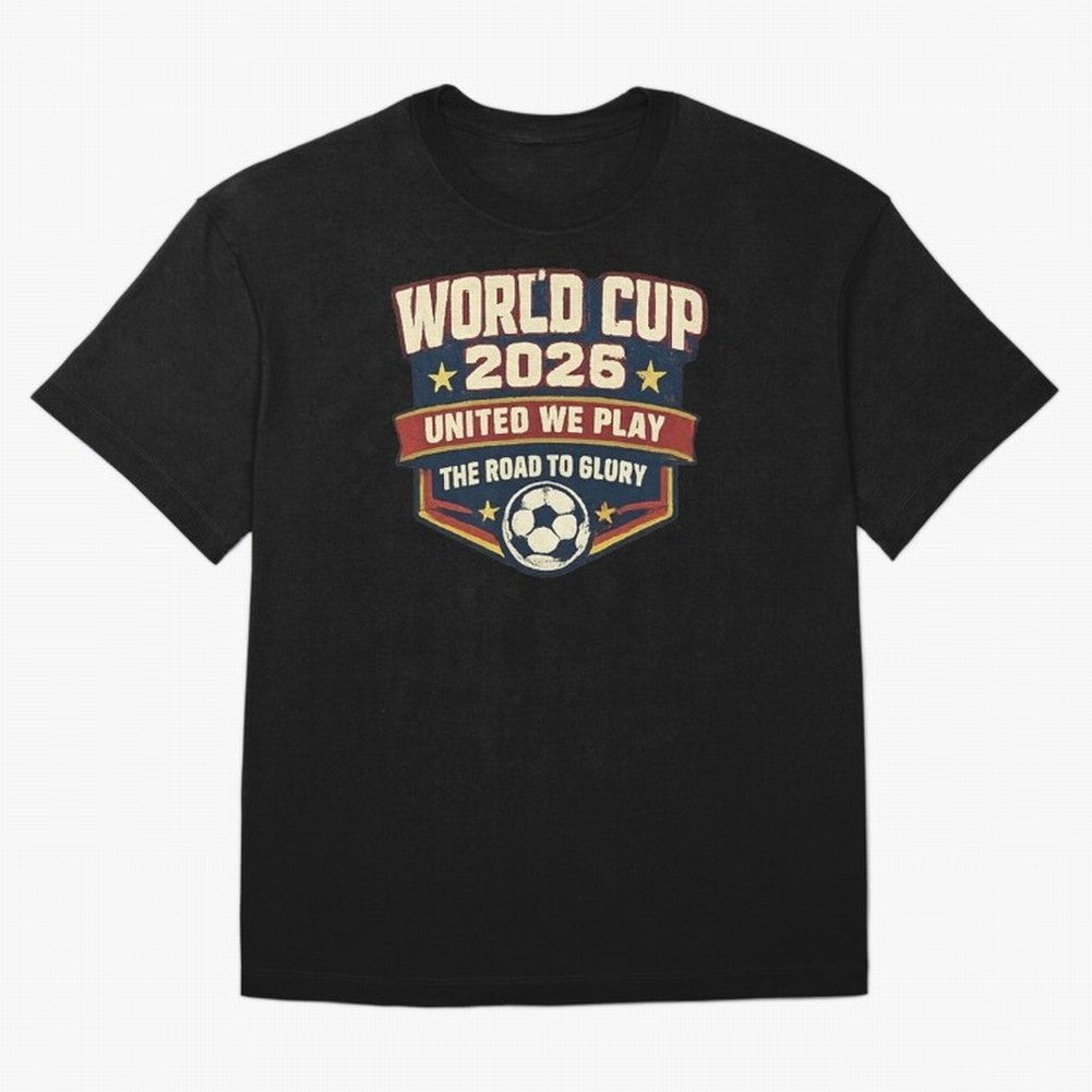 World Cup 2026 United We Play Vintage Soccer Football Fan Design Classic T-Shirt Make Memories around FIFA World Cup 2026 Spirit, Capturing Brazil, Neymar, Haaland and Cristiano Ronaldo, Global Supporter Spirit, Legendary Goals, National Colors and
