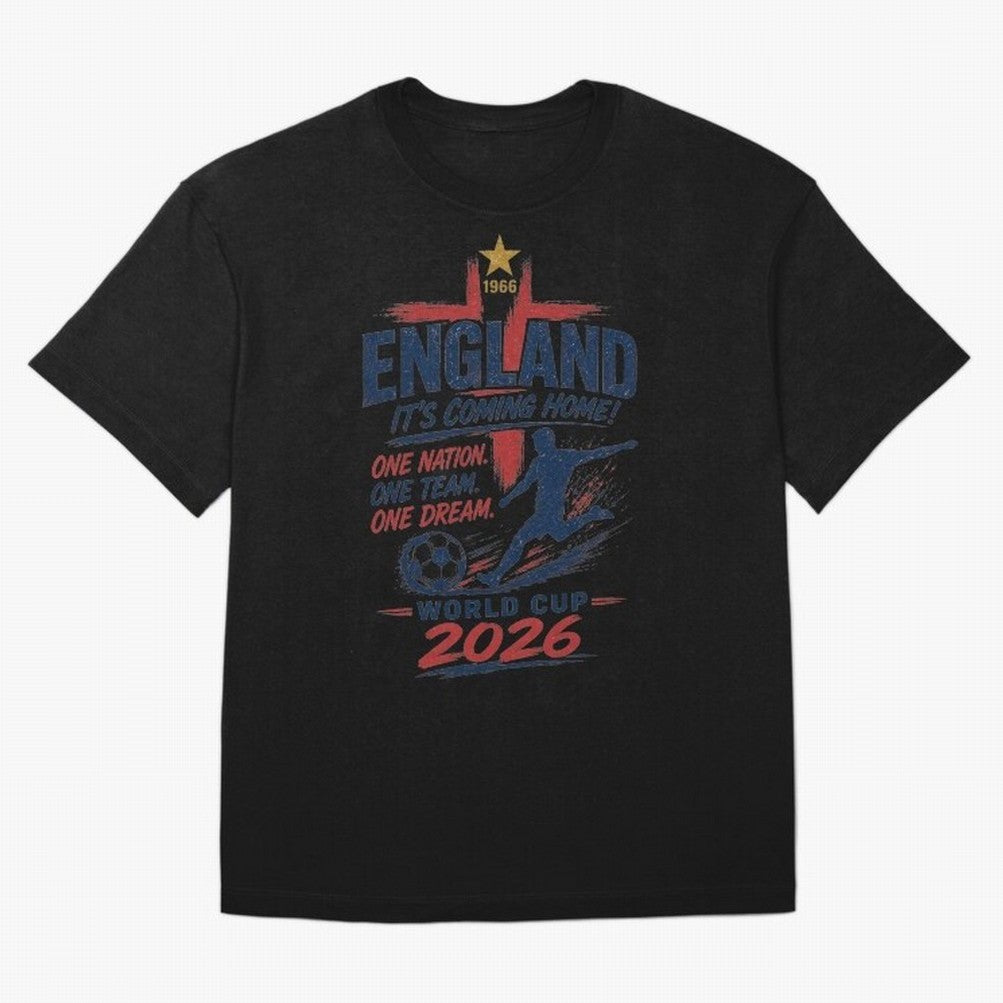 England Fan Art for World Cup 2026 Classic T-Shirt Remember Iconic Moments from FIFA World Cup 2026 Group Stage Driven by Messi, CR7 and Mbappe, Argentina, France and Brazil Energy, Worldwide Fan Energy, Dramatic Goals, Stadium Lights and