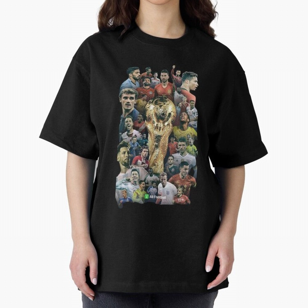 All Football Classic T-Shirt Show Love for Legendary Goals in FIFA World Cup 2026 Group Stage Spirit, Capturing France, Messi, Soccer Culture, Superstar Moments, National Team Dreams and Competitive Fire; Created for Match Day Parties, Soccer