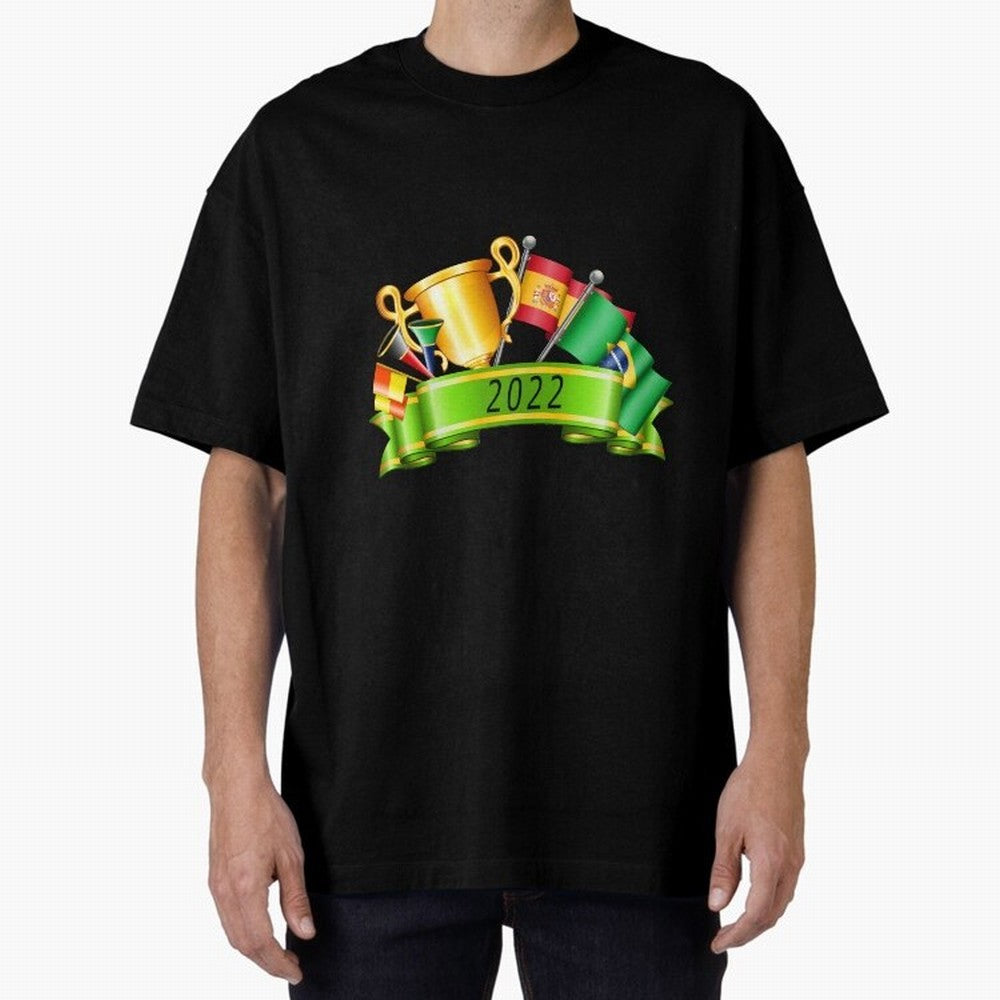 World Cup 2022 Qatar Spain Brazil Classic T-Shirt Show Support during Match Day Hype around FIFA World Cup 2026, Mbappe and Neymar, Argentina and Brazil, Global Supporter Spirit, Legendary Goals, National Colors and Tournament Celebration; Ideal
