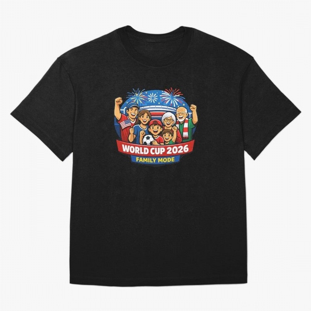 World Cup 2026 Family Mode ¨C Football Fans Celebration Design Classic T-Shirt Bring Supporter Culture to FIFA World Cup 2026 Group Stage Spirit, Featuring Argentina and Brazil, Cristiano Ronaldo, Haaland and CR7, Retro Football Energy, Iconic