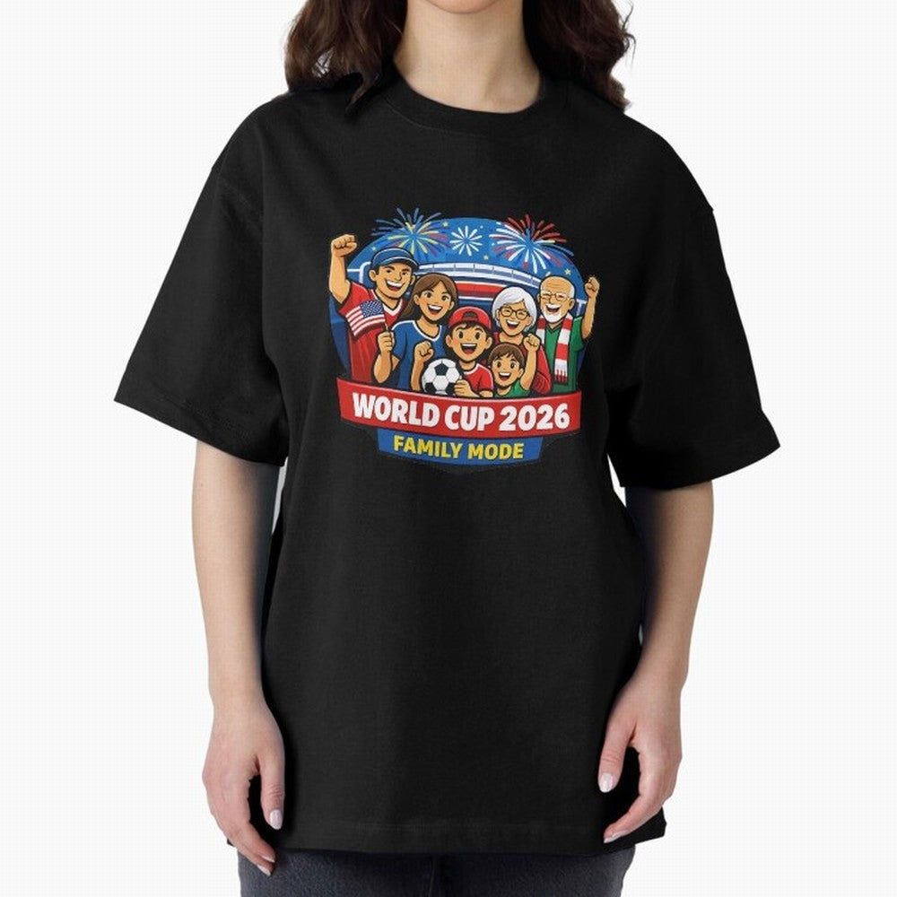 World Cup 2026 Family Mode ¨C Football Fans Celebration Design Classic T-Shirt Bring Supporter Culture to FIFA World Cup 2026 Group Stage Spirit, Featuring Argentina and Brazil, Cristiano Ronaldo, Haaland and CR7, Retro Football Energy, Iconic