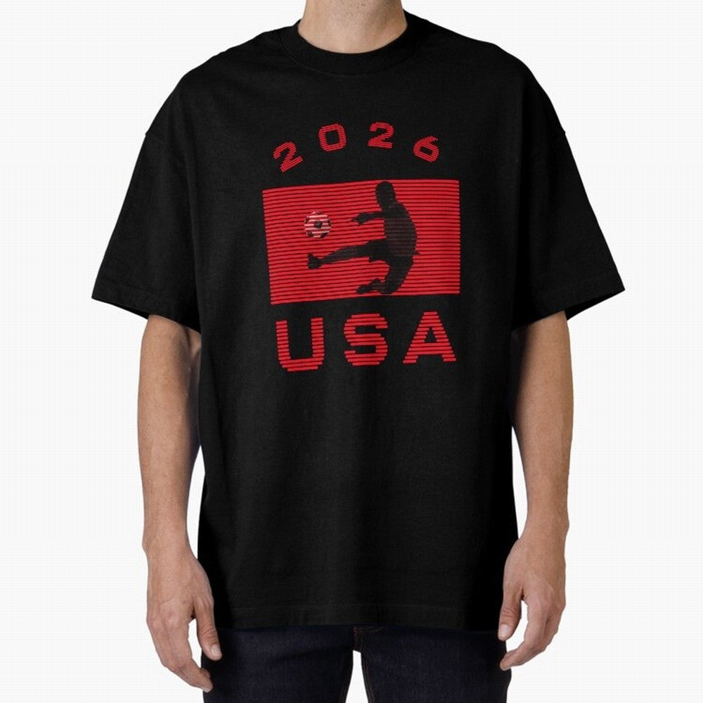 USA Soccer 2026 Player Silhouette Athletic Design Classic T-Shirt Make the Season About Global Football Passion for FIFA World Cup 2026 USA Canada Mexico, Built around Cristiano Ronaldo, France, Worldwide Fan Energy, Dramatic Goals, Stadium Lights