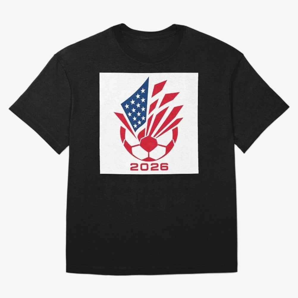 American Soccer 2026 Flag Burst Emblem Classic T-Shirt Feel International Energy from the FIFA World Cup 2026 Group Stage Journey through Cristiano Ronaldo, Haaland and CR7 Highlights, Brazil, Portugal and Argentina Pride, Game Day Rituals,