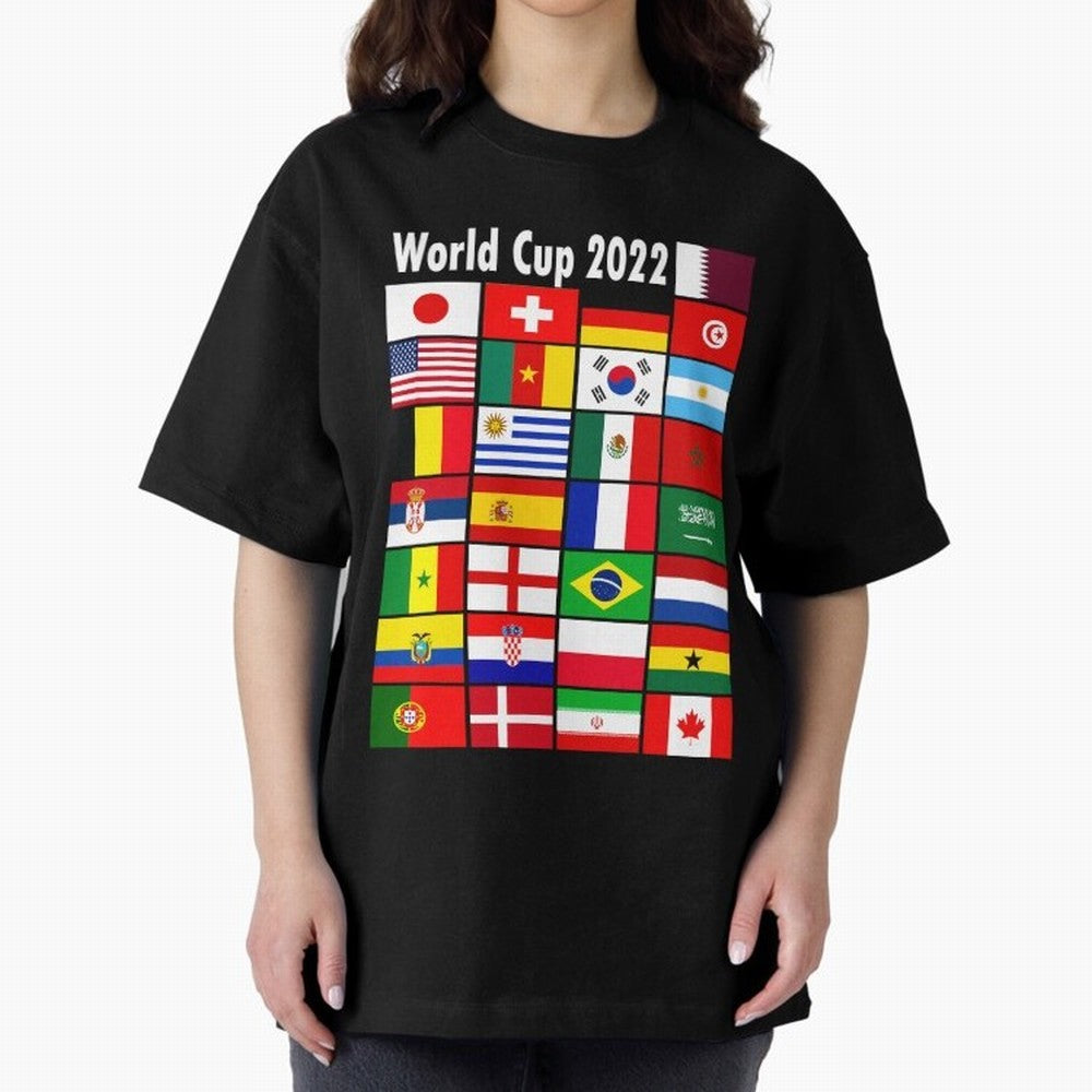 Countries Participating In The World Cup 2022 Qatar Classic T-Shirt Show Championship Spirit for FIFA World Cup 2026 for Fans of Messi, CR7 and Mbappe and Brazil, Bringing Sports Nostalgia, International Competition, Famous Players and