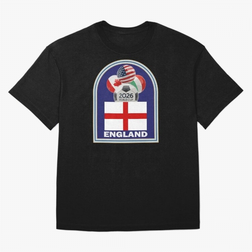 England 2026 Soccer T-shirt Classic T-Shirt Follow the Final Road of Global Football Passion for FIFA World Cup 2026 Group Stage, Featuring Cristiano Ronaldo, Haaland and CR7, Spain, Supporter Pride, Iconic Celebrations, Legendary Names and Global