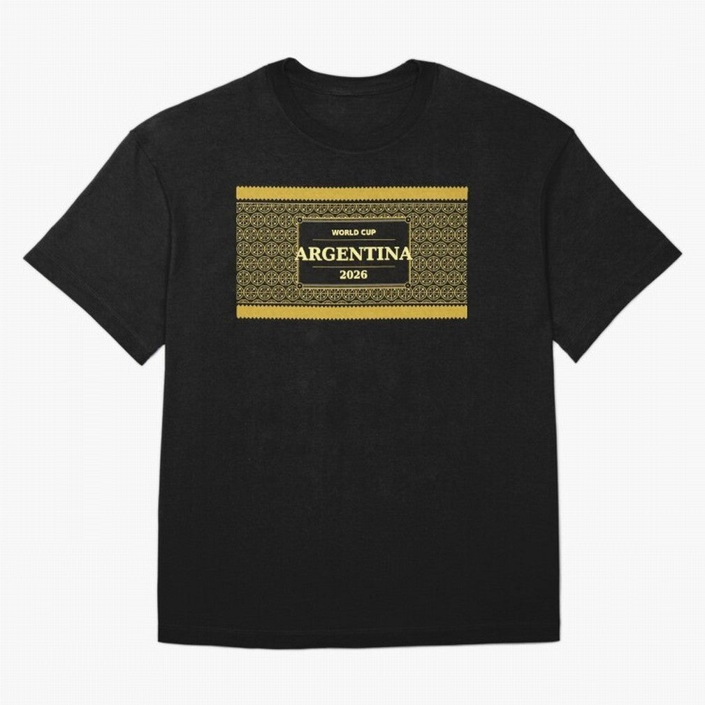 Argentina Football Fan 2026 Black Gold Luxury ¡ª Defending Champions Classic T-Shirt Celebrate Global Passion for the FIFA World Cup 2026 Group Stage Journey through CR7 and Messi Highlights, Argentina, France and Brazil Pride, Vintage Soccer