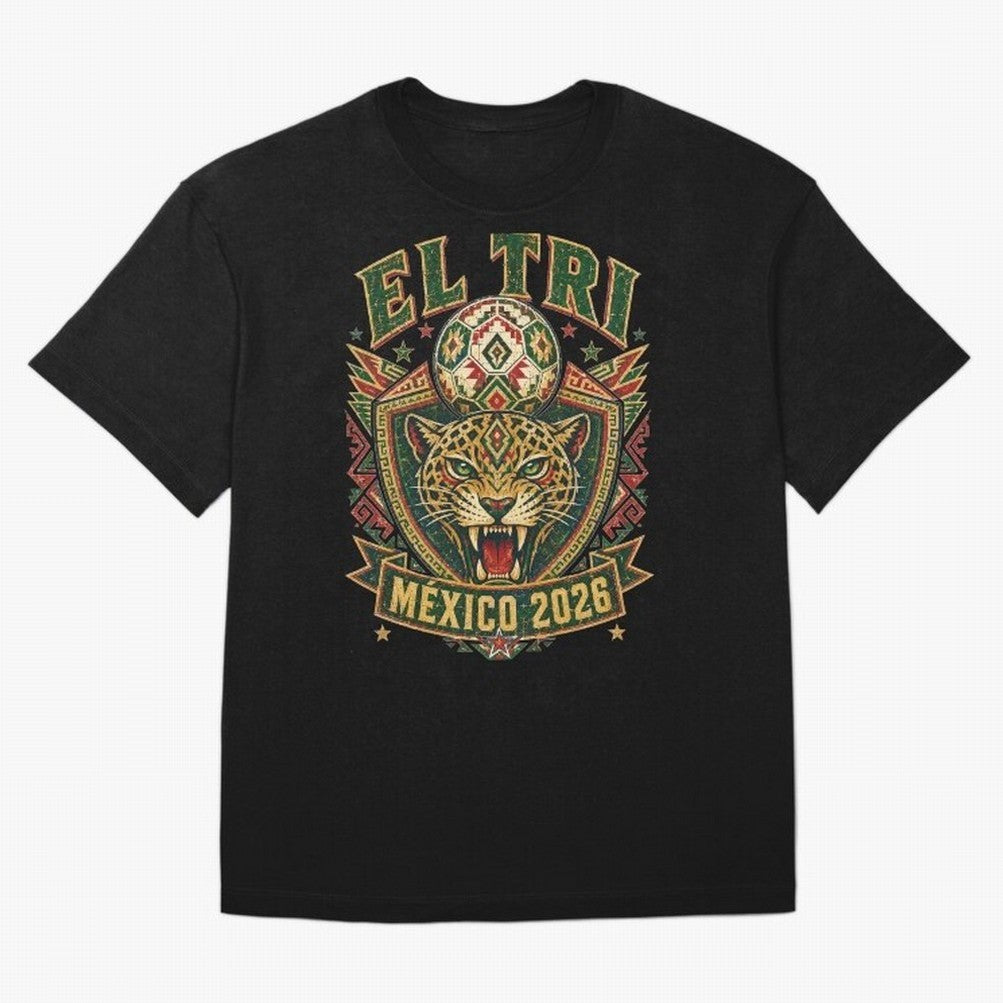 El Tri M¨¦xico 2026 World Cup Soccer T-Shirt Classic T-Shirt Feel the Roar of FIFA World Cup 2026 Group Stage Driven by Messi, CR7 and Mbappe, Portugal, Spain and Germany Energy, Vintage Soccer Flavor, Modern Football Stars, National Flags and