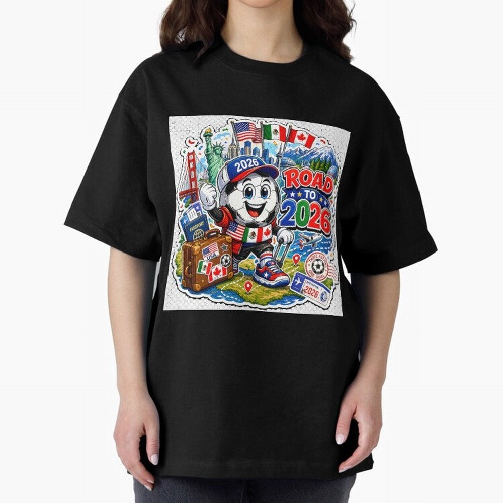 Road to 2026 Football Travel Classic T-Shirt Celebrate the Stars of FIFA World Cup 2026 Spirit, Connected to Brazil, Mbappe and Neymar, Football Festival Excitement, Trophy Ambitions, Country Rivalries and Star Player Buzz; Created for Match Day