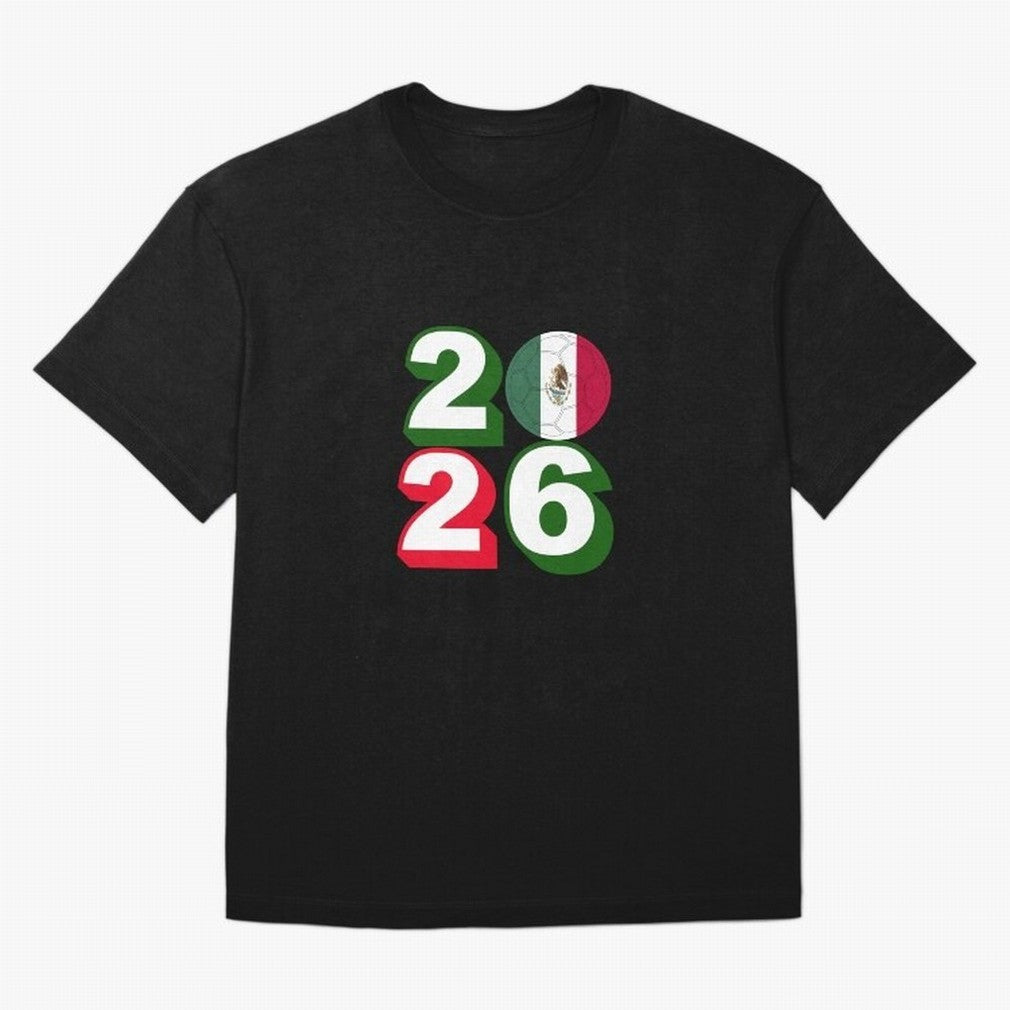 Mexico 2026 Soccer Ball Classic T-Shirt Show Fan Pride Across FIFA World Cup 2026 USA Canada Mexico Celebrating Messi, Neymar and Mbappe, Argentina, France and Brazil Energy, Football Passion, Legendary Performances, Festival Vibes and Supporter