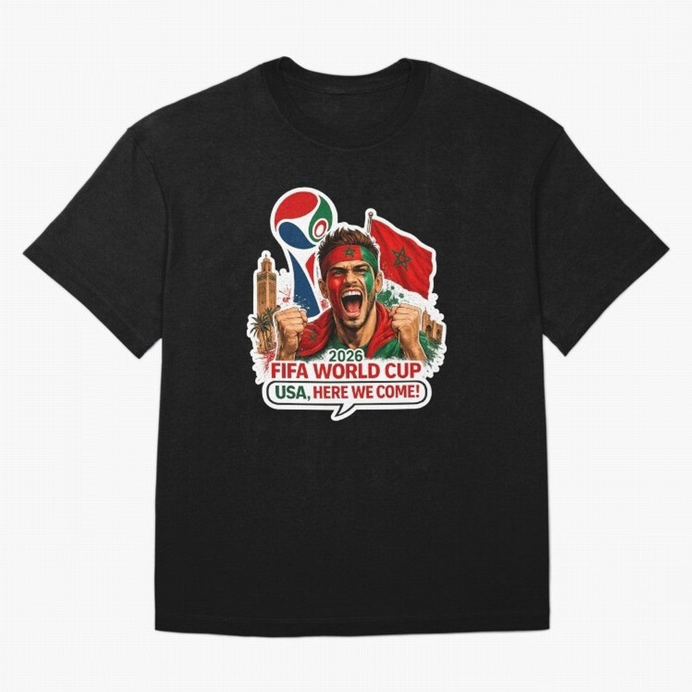 Morocco 2026 World Cup Fan Classic T-Shirt Make Game Day About Global Football Passion for FIFA World Cup 2026, Centered on Messi, CR7 and Mbappe, Argentina, France and Brazil, Championship Spirit, Famous Goals, Roaring Crowds and International