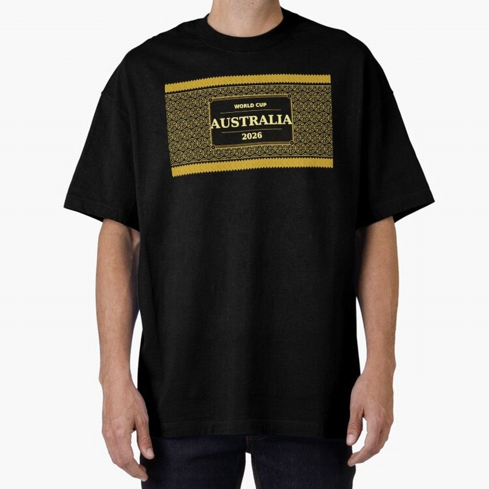 Australia Football Fan 2026 Black Gold Luxury Wrap ¡ª Socceroos Soccer Fan Classic T-Shirt Relive Legendary Nights from the FIFA World Cup 2026 USA Canada Mexico Journey through Messi Highlights, Argentina, France and Brazil Pride, Vintage Soccer
