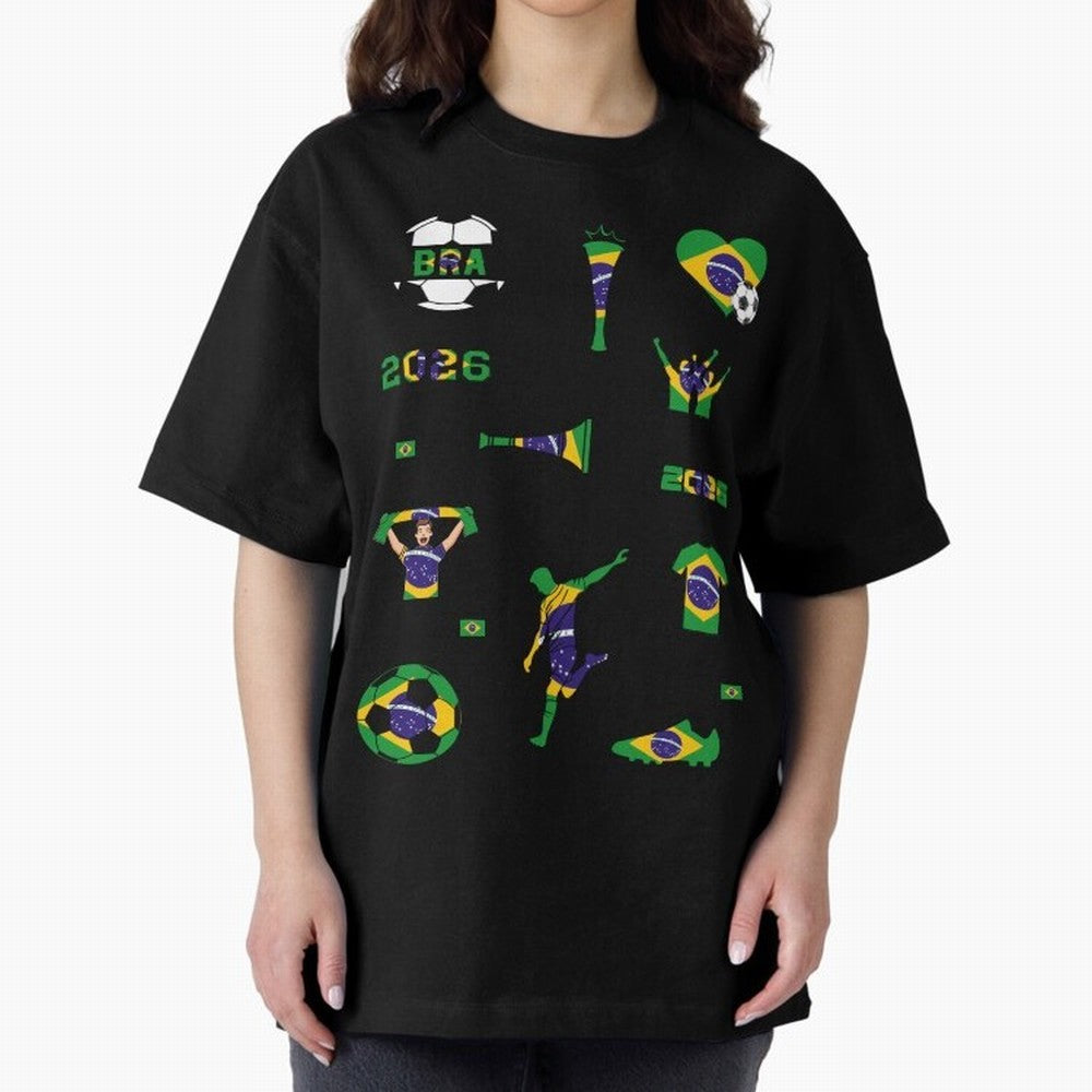 Brazil 2026 Soccer Collection Classic T-Shirt Follow the Road to Global Football Passion for FIFA World Cup 2026, with Haaland and Mbappe, England, France and Netherlands, Supporter Pride, Iconic Celebrations, Legendary Names and Global Match Day