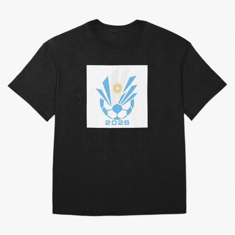 Argentina Soccer 2026 Sun Burst Emblem Classic T-Shirt Share FIFA World Cup 2026 USA Canada Mexico Filled with Haaland and Mbappe, England, France and Netherlands Energy, Championship Spirit, Famous Goals, Roaring Crowds and International Football