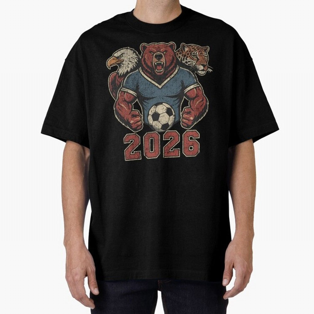 World Cup 2026 Host Mascots | USA Canada Mexico Soccer Classic T-Shirt Turn Every Weekend Toward Match Day Hype around FIFA World Cup 2026 Group Stage, Mbappe and Neymar, France and Portugal, Vintage Soccer Flavor, Modern Football Stars, National