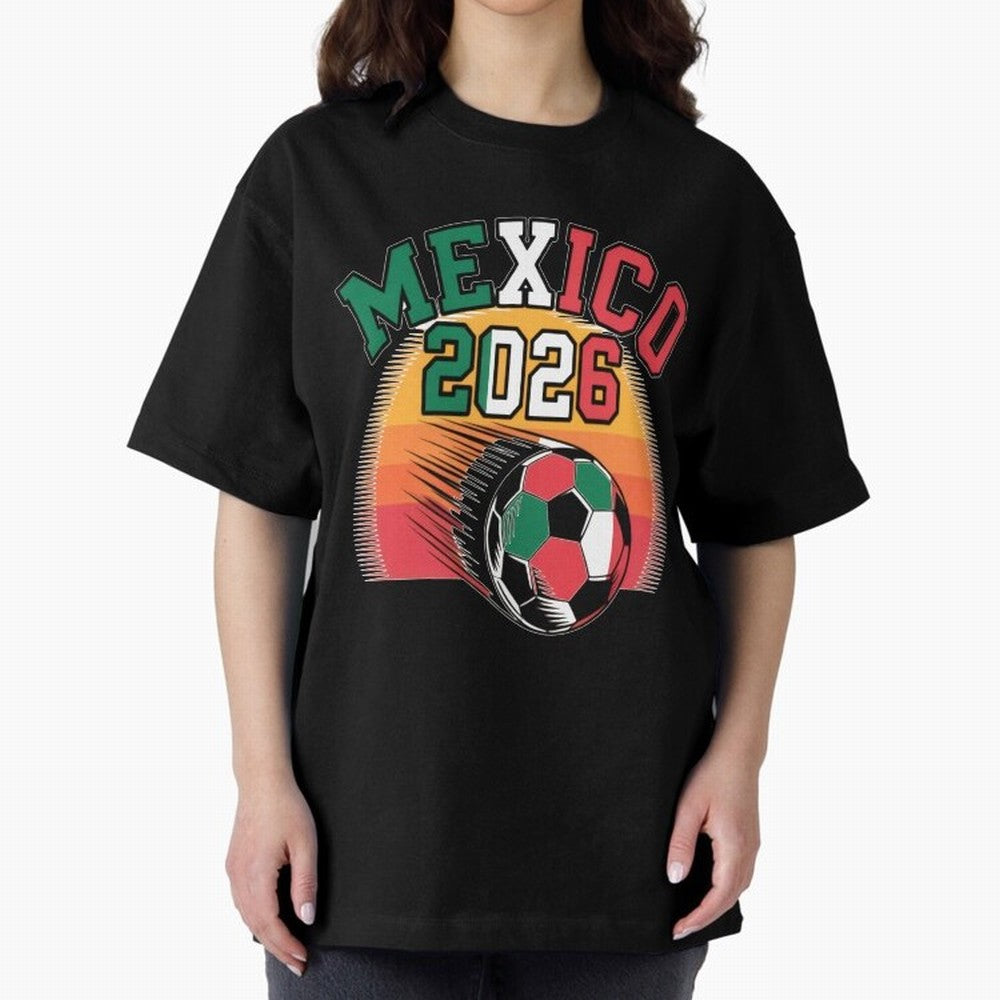 Mexico 2026 Vintage Soccer Shirt Retro Futbol Fan Tee Classic T-Shirt Celebrate Classic Football Spirit in Global Football Passion for FIFA World Cup 2026 USA Canada Mexico, Centered on Messi, Neymar and Mbappe, Portugal, Spain and Germany,