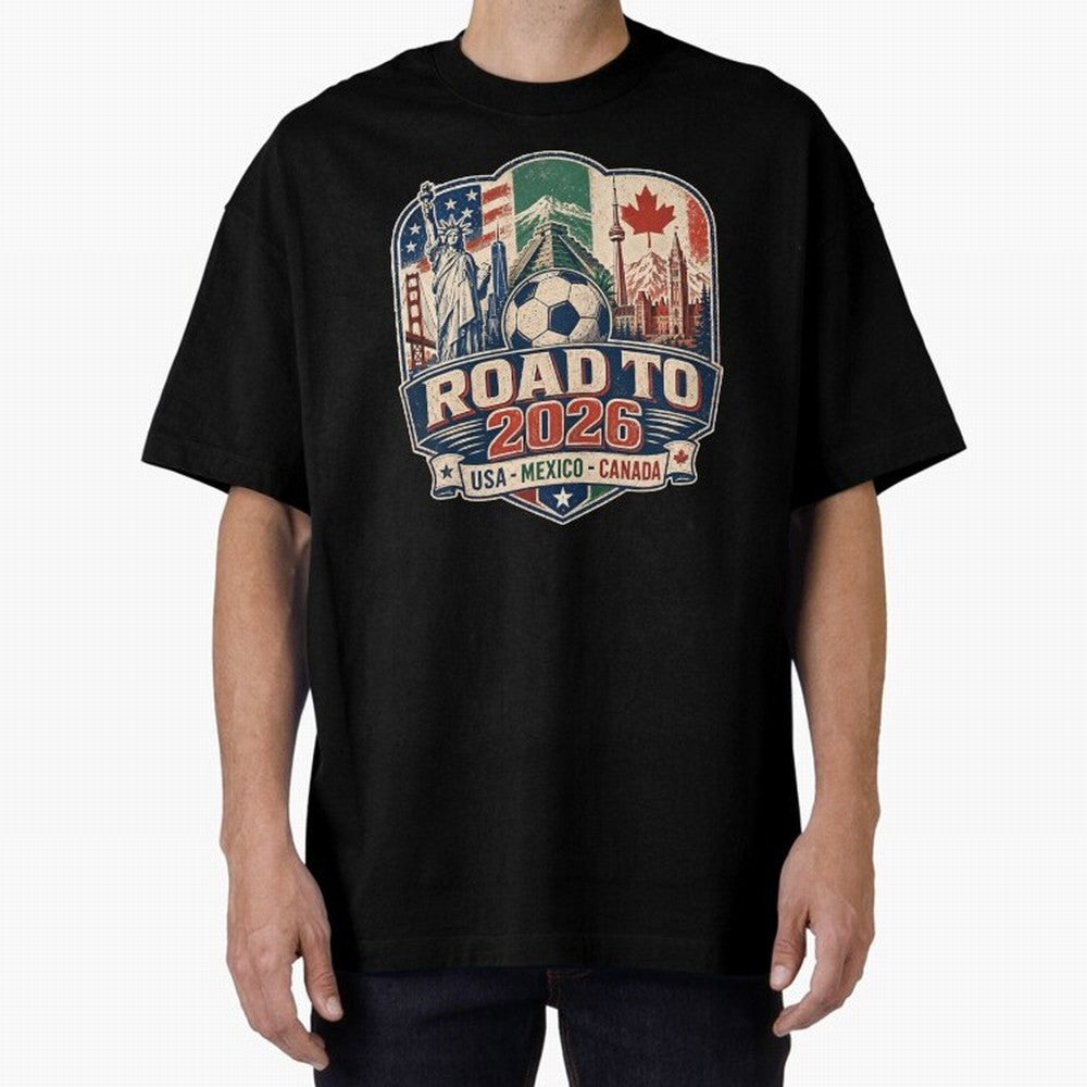 Football 2026 USA Mexico Canada Soccer Championship Fan Art Classic T-Shirt Share the Excitement of the FIFA World Cup 2026 Journey through CR7 and Messi Highlights, Germany Pride, Vintage Soccer Flavor, Modern Football Stars, National Flags and
