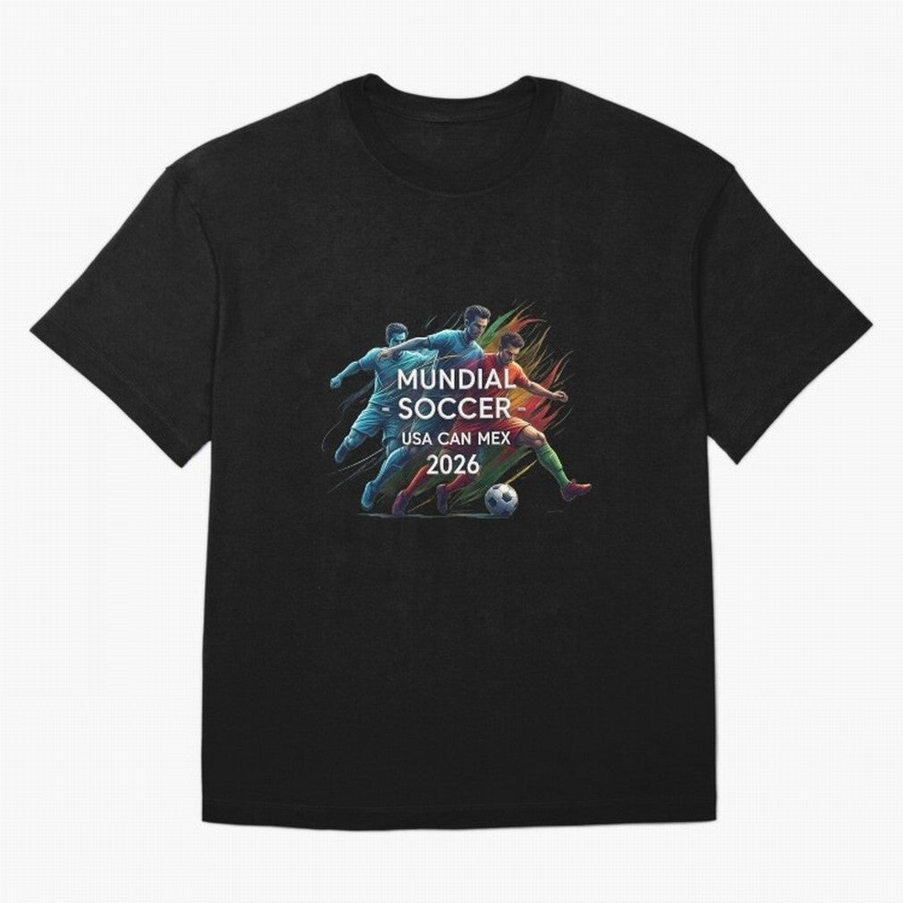 Mundial Soccer 2026 Classic T-Shirt Support the FIFA World Cup 2026 Group Stage Journey through Messi and Cristiano Ronaldo Highlights, Brazil Pride, Supporter Pride, Iconic Celebrations, Legendary Names and Global Match Day Energy; Perfect for
