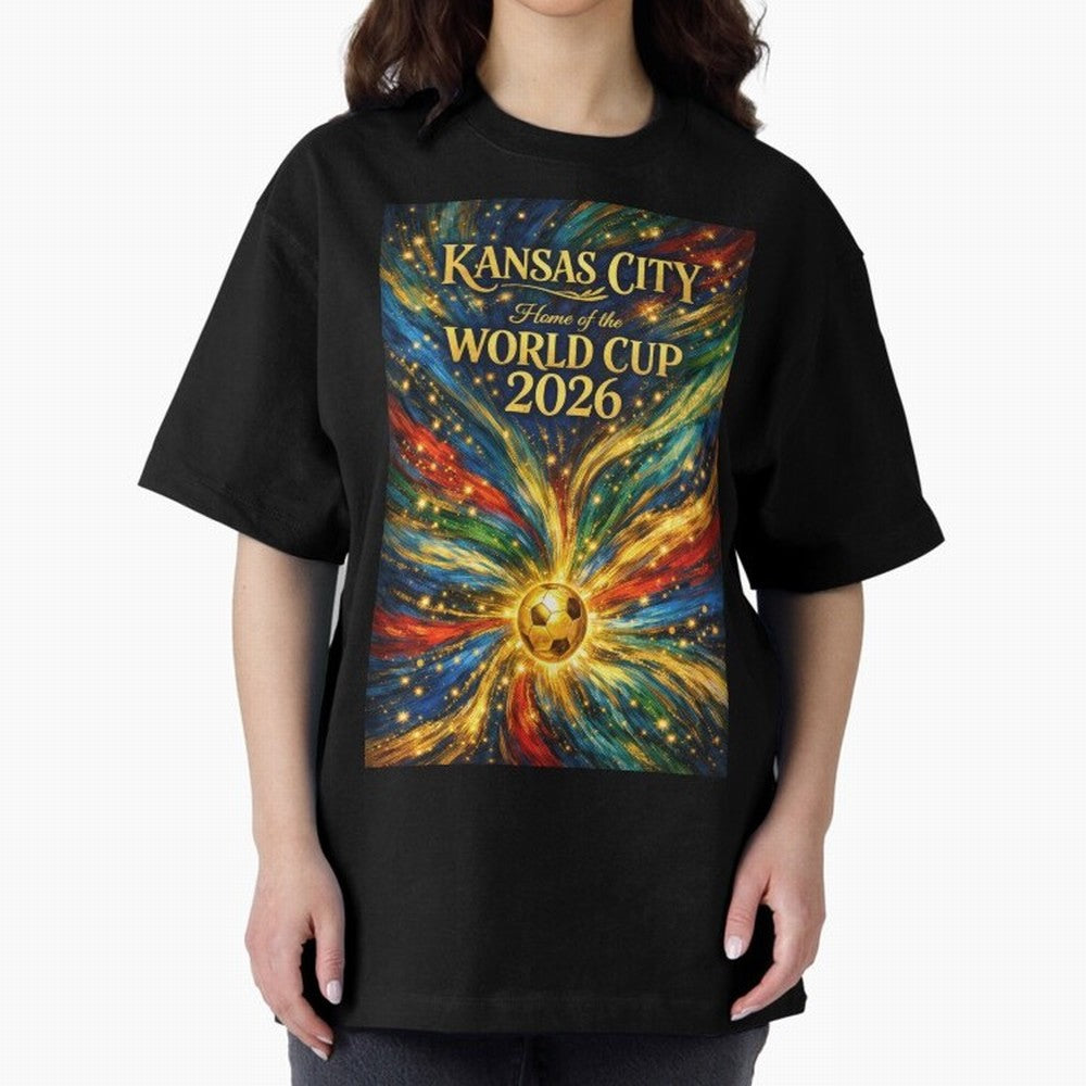 Kansas City World Cup 2026 Starburst Soccer Poster ¡ª Van Gogh Fluid Art Print Classic T-Shirt Carry the Colors and Pride of FIFA World Cup 2026 Group Stage Centered on Messi, France and Portugal Energy, Stadium Chants, National Pride, Trophy