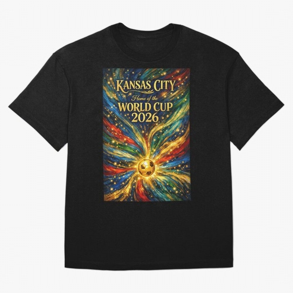 Kansas City World Cup 2026 Starburst Soccer Poster ¡ª Van Gogh Fluid Art Print Classic T-Shirt Carry the Colors and Pride of FIFA World Cup 2026 Group Stage Centered on Messi, France and Portugal Energy, Stadium Chants, National Pride, Trophy