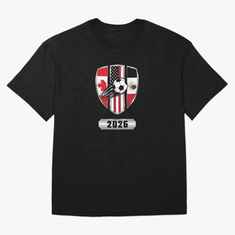 North United America Shield 2026 Cup T-Shirt_82794382 Classic T-Shirt Showcase FIFA World Cup 2026 Filled with CR7, Portugal Energy, Football History, Final Match Energy, Crowd Noise and Once in a Lifetime Moments; Ideal for Football Dads, Football