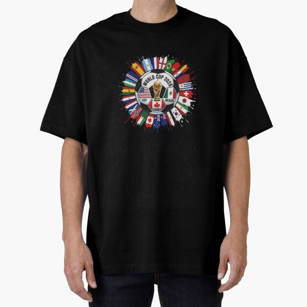 World Cup 2026 Kids, USA Mexico Canada Host Countries, International Football Flags Top, Gameday Soccer Apparel, Soccer Fan Youth Classic T-Shirt Make Every Kick Count in the FIFA World Cup 2026 USA Canada Mexico Journey through Haaland and Mbappe