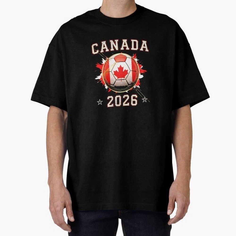 Front Print Canada Soccer World Cup 2026 - Canadian Fan Gift T-Shirt_84561562 Classic T-Shirt Treasure the FIFA World Cup 2026 Journey through Messi, CR7 and Mbappe Highlights, Brazil Pride, Sports Nostalgia, International Competition, Famous