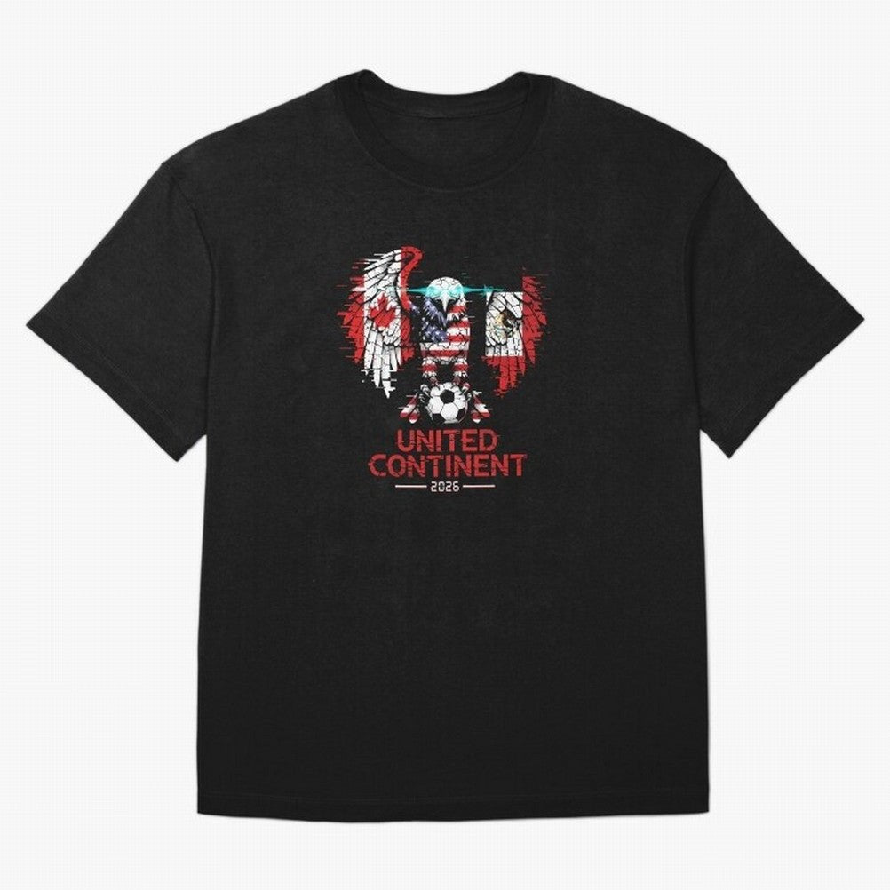 Glitched North America Eagle World Cup Soccer 2026 T-Shirt_83958408 Classic T-Shirt Bring Home Match Day Hype around FIFA World Cup 2026, Cristiano Ronaldo, Haaland and CR7, Germany, Game Day Rituals, Football Legends, Country Pride and the Road to