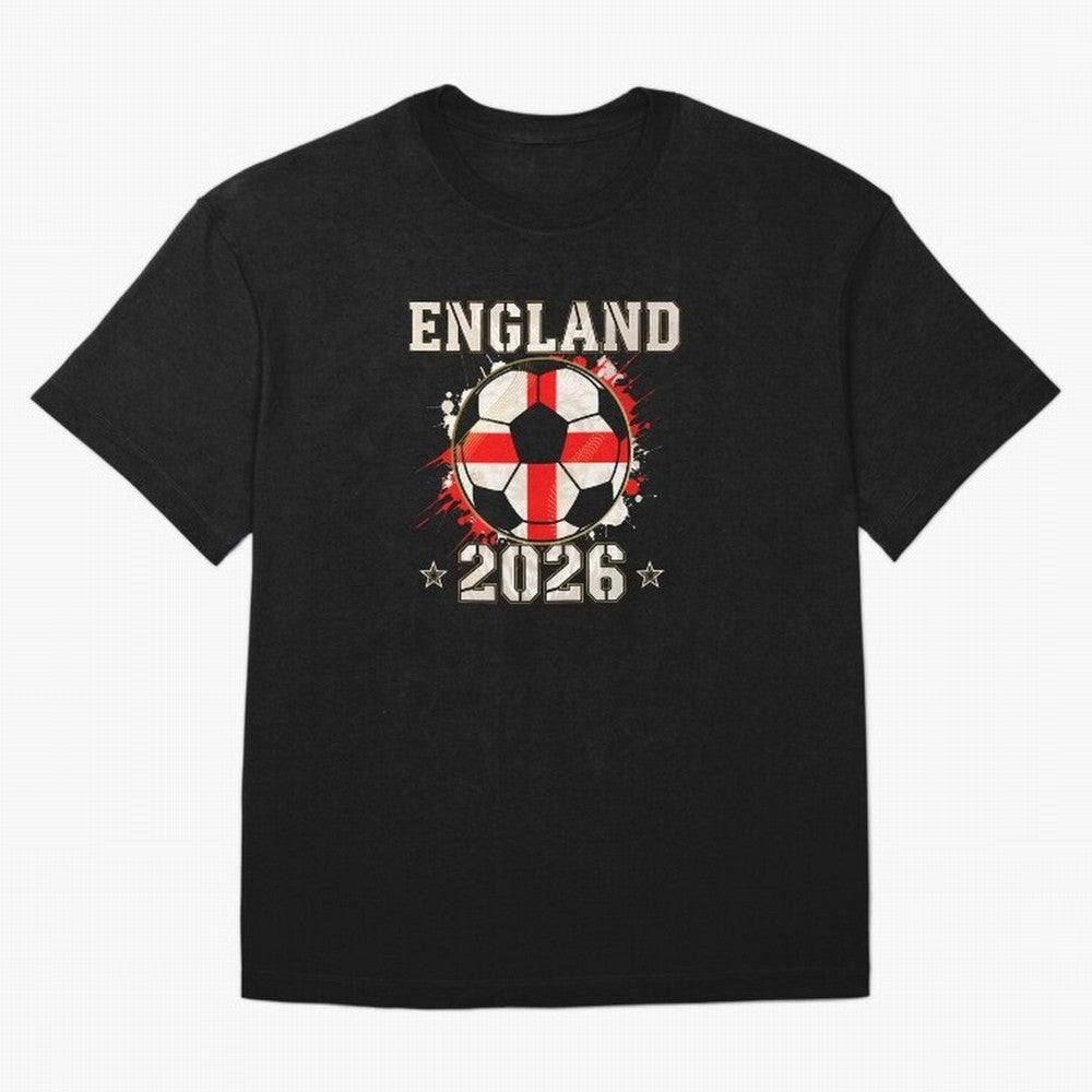 Front Print England Soccer World Cup 2026 - English Fan Gift T-Shirt_84562392 Classic T-Shirt Showcase FIFA World Cup 2026 Group Stage for Fans of CR7 and Messi and Argentina, Bringing Stadium Memories, Football Loyalty, International Chants and