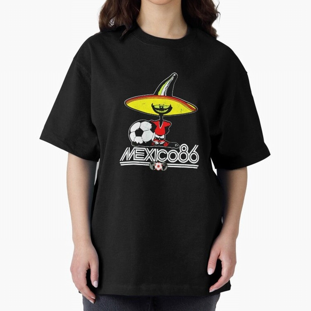 Mexico 86 World Cup Pique Retro Vintage T-Shirt_90751770 Classic T-Shirt Experience the Global Stage of FIFA World Cup 2026 USA Canada Mexico for Fans of CR7 and Spain and Netherlands, Bringing Football Festival Excitement, Trophy Ambitions,