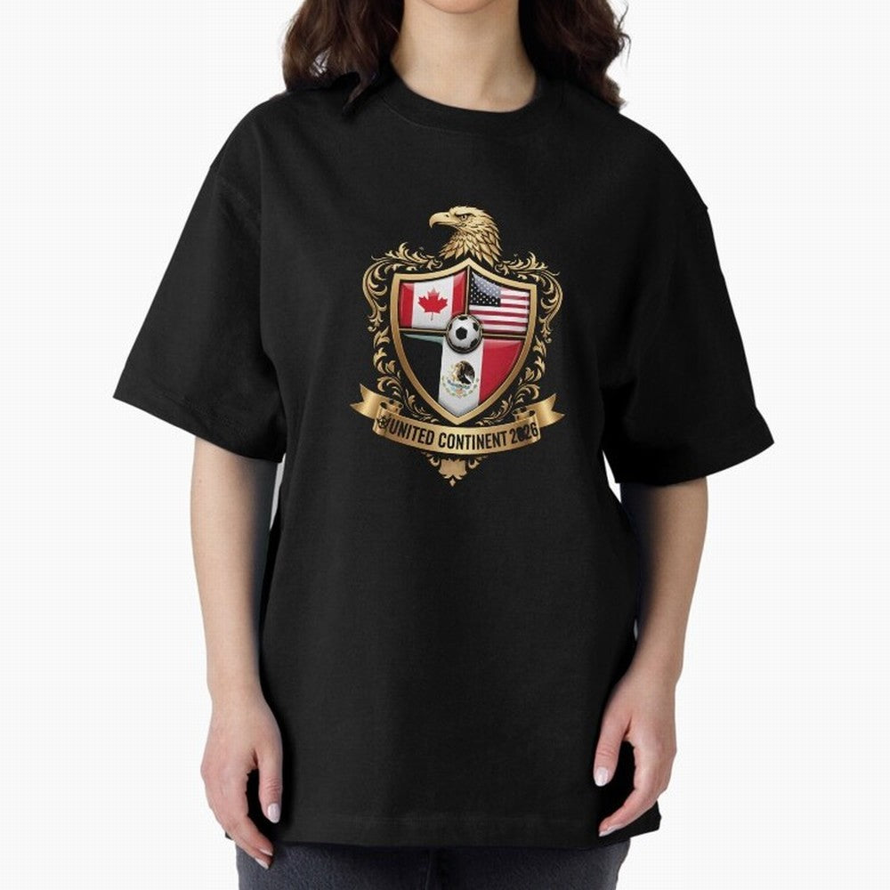Golden Continental Eagle Soccer World Cup Crest 2026 T-Shirt_83050983 Classic T-Shirt Keep the Match Day Mood of the FIFA World Cup 2026 Group Stage Journey through Messi, CR7 and Mbappe Highlights, England and Germany Pride, Football Passion,