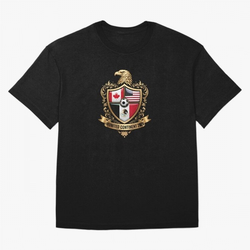 Golden Continental Eagle Soccer World Cup Crest 2026 T-Shirt_83050983 Classic T-Shirt Show Championship Spirit for Match Day Hype around FIFA World Cup 2026, Neymar, England and Germany, Global Supporter Spirit, Legendary Goals, National Colors and
